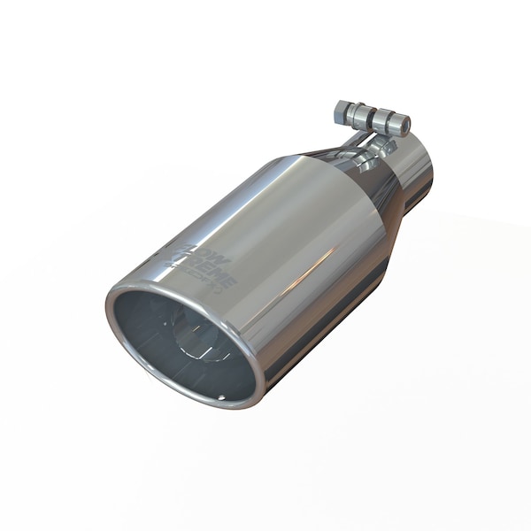 Speedfx EXHAUST TIPS 212 Inch Inlet 412 Inch Outlet 304 Stainless Steel Round Angle Cut Double Wall TP032545 - main
